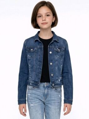 Aeropostale Blue Destressed Girls Denim Jacket Size M